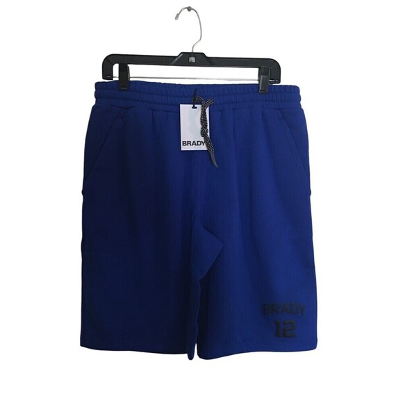 Tom Brady Brand Shorts Men's Size Medium Blue Arched Stretch Drawstring - Picture 1 of 6